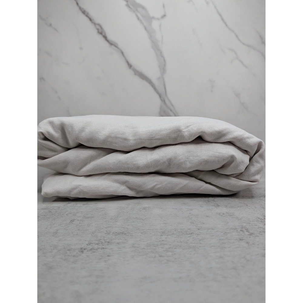 Quince European Linen Duvet Cover Sand Full Queen Neutral Minimalist Bedding - Picture 4 of 8